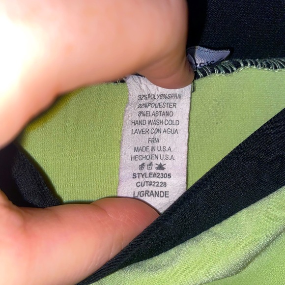 Click Click Women’s Y2K Black And Green Spaghetti Strap Tank Top - Size L - Picture 4 of 5